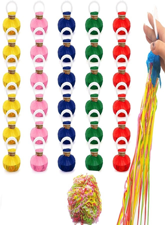 Could Spark 30pack Colourful Streamer Poppers 30 Ribbons No Mess Confetti Poppers No Mess Streamers for Weeding Birthday Graduation Celebration Gender Reveal Decorations Hand Thrown Streamers (30) - Image 1